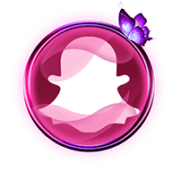 snapchat | Arc Pink Butterfly theme Icons | Arc Launcher