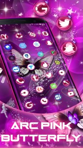 Arc Pink Butterfly theme Screenshot