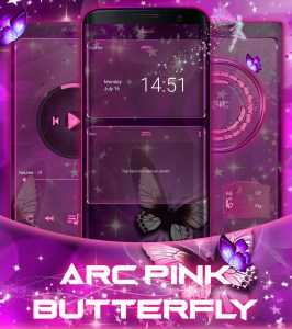 Arc Pink Butterfly theme Screenshot